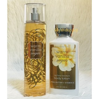 AUTHENTIC Bath and Body Works Warm Vanilla Sugar Mist 236ml and Lotion