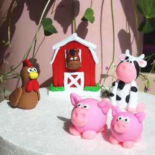Acrylic cake top cake decorationCake Topper Farm Theme Birthday Party Cake Decoration Farm Animal