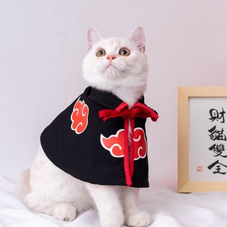 Cat Clothing Naruto Cosplay Costumes Akatsuki Cloak Sasuke Itachi Pet Clothing Dog Cat Cape Pets Halloween (1)