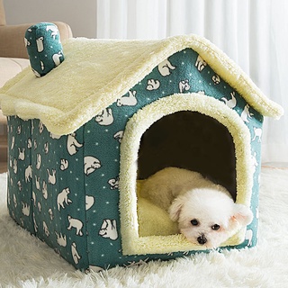 ✽♝✟Foldable Pet Sleeping House Indoor Winter Warm Cat Bed Cat Cave Nest Small Dog Cat Kitten Teddy C