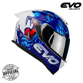 EVO Gt-Pro Valiant Ii Full Face Dual Visor Helmet With Free Clear Lens