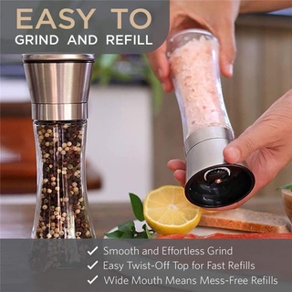 Stainless Steel Large Manual Salt And Pepper Spice Sauce Mill Grinder