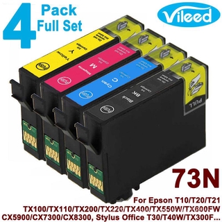 4 Pack 73N BKK C MY Ink Cartridge 73 for Epson T0731N / T0731 T0731N / T0732 T0732N / T0732