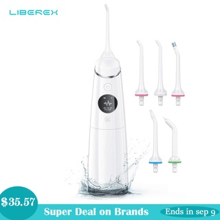﹉Liberex Oral Irrigator Water Flosser Portable Cordless Irrigator Dental USB Rechargeable IPX7 Water