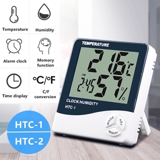 Indoor Room LCD Electronic Temperature Humidity Meter Digital Thermometer Hygrometer Weather Station Alarm Clock HTC-1 / HTC-2