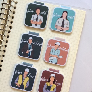 note book✇❈Future Pilot/Flight attendant/Architect/Engineer Magnetic Bookmarks