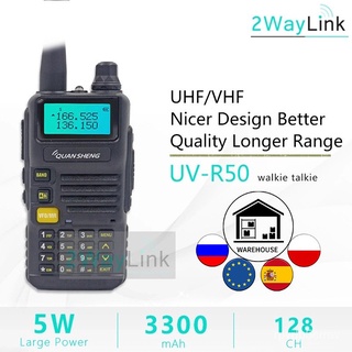 QuanSheng UV-R50 TG-UV2 Walkie Talkie UV-R50-2 UHF VHF 5W Two-way Radio 3300mAh Portable Quansheng U