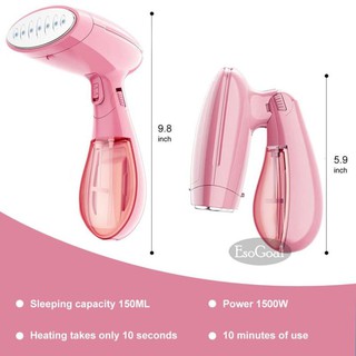 Foldable Travel Steamer Brush Iron for Clothes Powerful Handheld Steam Home Garment Fabric Wrinkle