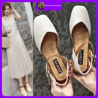 The new spring 2021 fairy baotou sandal shoes female small pure and fresh thick with joker grandma (1)