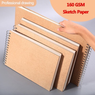 【Ready Stock】▬▬note book♞▤Professional sketchbook Thick paper 160 GSM Spiral notebook Art school sup