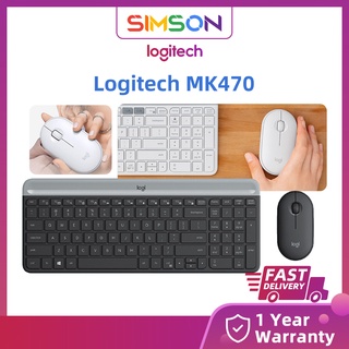 Logitech MK470 Wireless Keyboard Mouse Mice Combo Slim and Quiet Light Clicking Silent Connect Easily