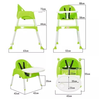 ✒◐2in1 HC3C Baby High Chair Table Lightweight Portable Durable with Removable Food Tray (5)