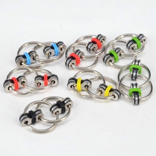 Hot Flippy Chain Ring EDC Fidget Toy Hand Spinner Anxiety Stress Relieve/UK Key Ring Hand Fidget Spinner Stress Relief Toy Flipping Chain Fidget Autism (1)