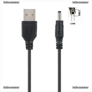 Inthesummer✿ USB Port to 2.5 3.5 4.0 5.5mm 5V DC Barrel Jack Power Cable Cord Connector Black (2)