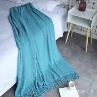 XD blanket Nordic American Knitted Wool Blanket Towel Blanket Sofa Model Room Decorative Blanket Tai (8)
