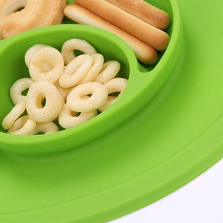 【Ready Stock】Baby ✱❦【Free Baby Bib】Silicone Baby Feeding Plate Tool Dining Gift (7)