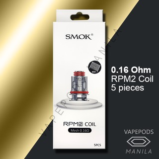 Smok RPM 2 Mesh 0.16ohm Coils - 5 pcs per pack - For use with RPM 2 & RPM 2S Devices
