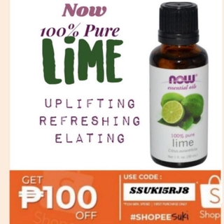 Now Lime 100% pure essential oil 30ml sealed