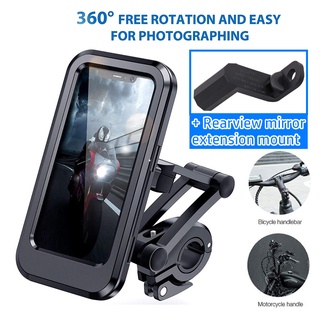 mount helmet♚Motorcycle bracket Touch screen 360 Adjustable Waterproof Case Mobile Mount Bracket Pho