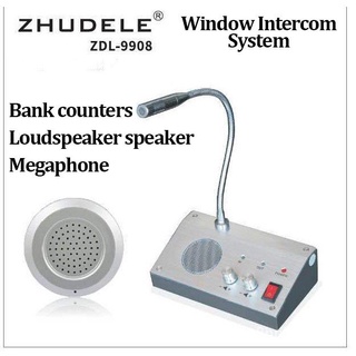 ❁[COD] ZDL-9908 Dual 3W 2-Way Window Counter Intercom Dual-Way Interphone System for Bank Office St