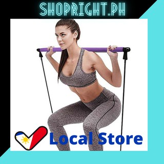 Portable Fitness Pilates Bar Stick Exercise Bar Yoga Long Resistance Band