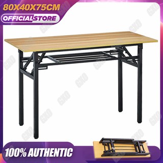 2 Layer Foldable Table 80cm Home Study Office Computer Desk Wood