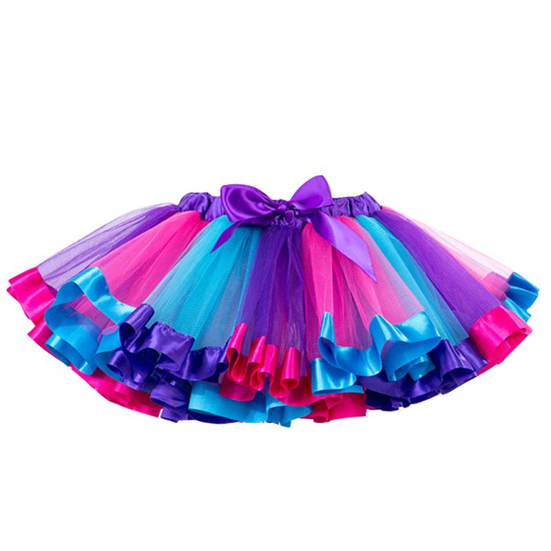 [NNJXD]Baby Girls Tutu Skirts Dress Kids Elastic Waist Pettiskirt Buy 1 Skirt Get Free 1 Hair Clip (2)