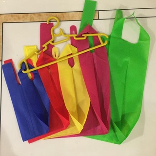 Tote Bags❆100pcs Eco bag sando bag 5sizes plain Reusable shopping tote bag non - woven vest bag Eco