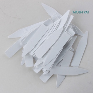 moshyai 100Pcs Mini Plastic Plant Label Pot Marker Nursery Garden Stake Tags Tool Supply