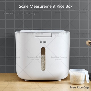 【spot goods】№☌10kg Rice Bucket Moisture-Proof Sealed and Insect-Proof Rice Dispenser Rice Storage Co