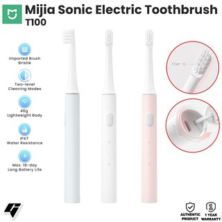 Mijia Sonic Electric Toothbrush USB Rechargeable and IPX7 with Different Brushing Mode T100 (1)