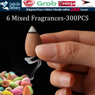 300PCS Floral Incense Cone Colorful Fragrance Scent Tower Incense Mixed Scent Aromatherapy Spice (1)