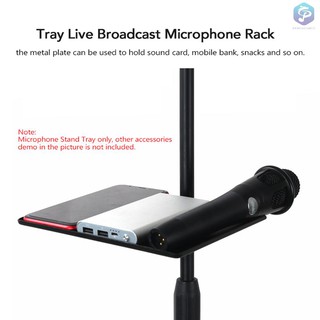 ♪♪J&F❤ 200 * 140MM Sound Card Tray Live Broadcast Microphone Rack Stand Tray Tripod Phone Holder for Outdoor Photography