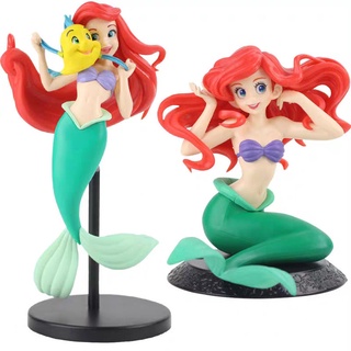 Disney Q Posket Princess Toys Ariel Little Mermaid Dolls 13-22cm Pvc Action Figure Model Doll Toy