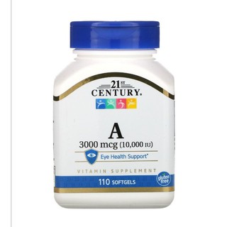 21st Century Vitamin A, 3,000 mcg (10,000 IU), 110 Softgels