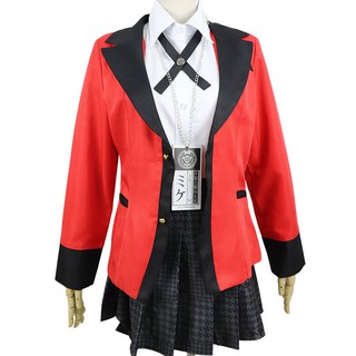 Full Set Anime Cosplay Costume Jabami Yumeko Cosplay Costume Igarashi Sayaka Cos School Uniform