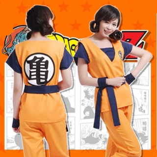 Dragon Ball Cosplay Costume Set Son Goku Coat Turtle School Jacket Top Short Sleeve Halloween Party Show Uniform
