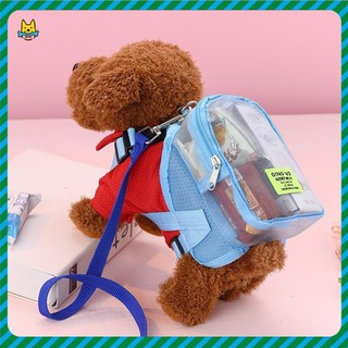 Breathable Dog Backpack Summer Pet Bag Backpack Travel Carrier for Dog Puppy Mesh Cloth Transparent