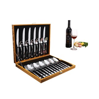 Cutlery Set 24pcs Spoon, Fork And Knife Set Gift Box