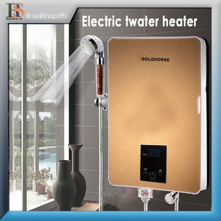 【Free Gift】Water Heater Household Small Bathroom Constant Temperature Instant Shower Bath 6000W TmgE
