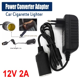 12V 2A Power Converter 220V To 12V Car Adapter On Board Cigarette Lighter 100V 240V To 12V