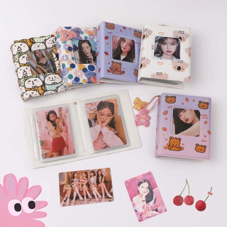 Cute Bear Album 3 inch Photo Album 32 Pockets Star Collection Mini Photo Holder Photocard LOMO Card Storage Book (1)