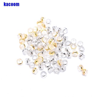 KA 50Pcs/Set Stainless Steel Loop Silicone Earring Back Stoppers DIY Making Jewelry