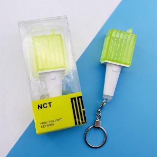 Kpop NCT Mini Keychain Small Light Pendant Should Support Stick Light Stick Green Hammer Keychain