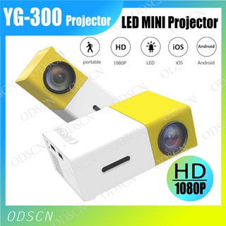 paper size ODSCN YG-300 600 Lumens Mini Portable Projector (2)