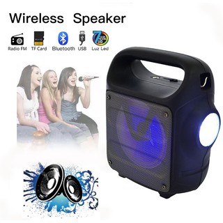 KTS-1186 Karaoke Portable Wireless 4"Inch Disk Speaker with Flashlight
