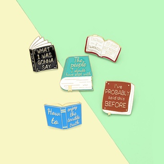 Magic Book Enamel Pin Custom Memes Books Brooches for Women Clothes Lapel Pins Badge Introverts Jewelry Gift Wholesale