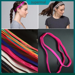 Supermal Fashion Women Girl Double Band Anti-Slip Sports Yoga Elastic Headband Hairband