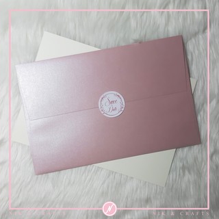 Nik & Crafts A9 (5.75" x 8.75") Premium Old Rose Shimmery Wedding Invitation Envelope (3)