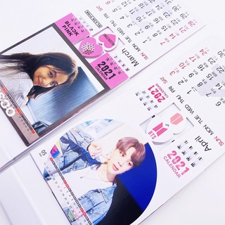 ❅▤2021 desk calendar Kpop BTS Blackpink Got7 Exo Twice Nct Photo table calendar Planning Calendar